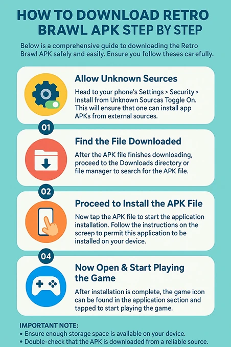 Download Retro Brawl Stars Mod APK 2018 (V12.98) | Unlimited Gems 5 Infographics: Download Retro Brawl APK Step by Step